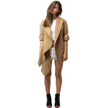 2019 Explosion Models Irregular Hem Coat Solid Color Lapel Autumn Coat Women
2019 Explosion Models Irregular Hem Coat Solid Color Lapel Autumn Coat Women