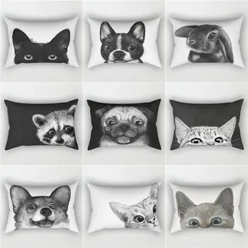 New Pillowcase Gray Animal Head Pattern Short Plush Rectangular Pillowcase Bedroom Living Room Home Decoration
New Pillowcase Gray Animal Head Pattern Short Plush Rectangular Pillowcase Bedroom Living Room Home Decoration