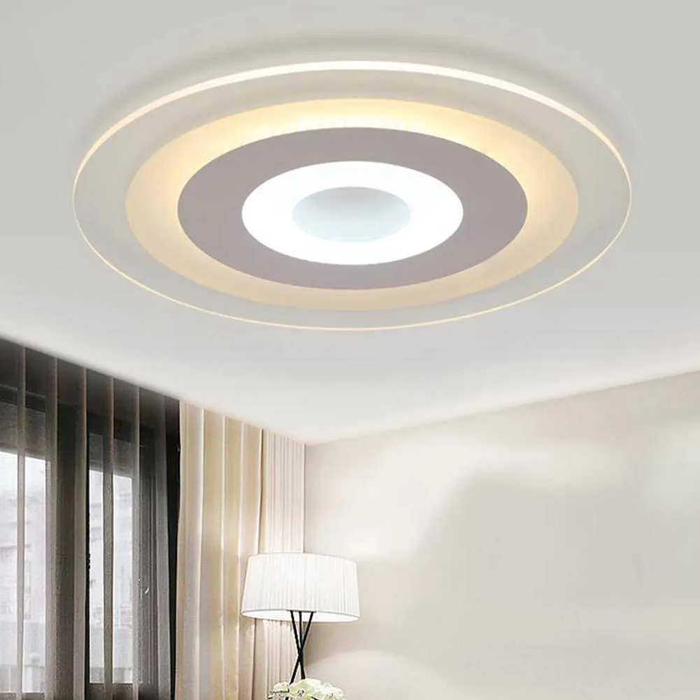 

Ultrathin Night Acrylic Led Modern Bedroom 200mm Fashion Home Decor Round Living Room WIFI Stepless Dimming Lamp Ceiling Light