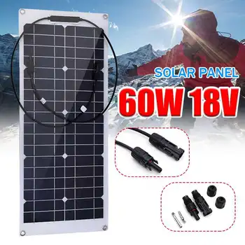 60W Semi-flexible Solar Panel 18V Monocrystalline Solar Cell DIY Module Cable Outdoor Connector Battery Charger Waterproof
60W Semi-flexible Solar Panel 18V Monocrystalline Solar Cell DIY Module Cable Outdoor Connector Battery Charger Waterproof