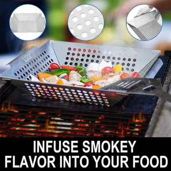 Stainless Steel Non-Stick Grid Shape BBQ Mat Cooking Grilling Fish Vegetable Grill Mats Barbecue Supplies Tools Baking Tray Mold
Stainless Steel Non-Stick Grid Shape BBQ Mat Cooking Grilling Fish Vegetable Grill Mats Barbecue Supplies Tools Baking Tray Mold