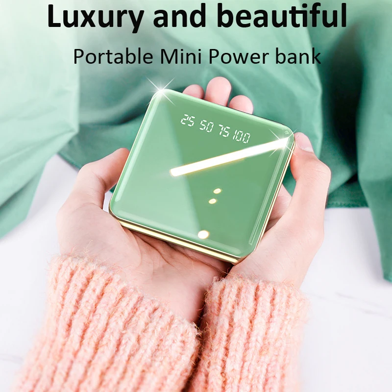 Portable Mini Power Bank 20000mAh LED Mirror Display Dual USB External Battery Powerbank 5V 2A Fast Charger For Xiaomi 2020 New Portable Mini Power Bank 20000mAh LED Mirror Display Dual USB External Battery Powerbank 5V 2A Fast Charger For Xiaomi 2020 New