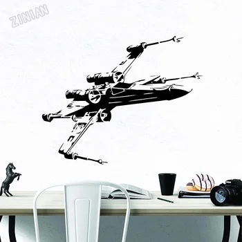 

X-Wing Fighter Wall Decal Star Wars Spaceship Vinyl Sticker Art Decor Mural Removable Teen Bedroom Wall Decals Decoration Y221