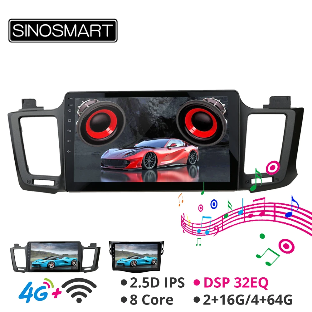 Sale SINOSMART 2.5D IPS/QLED Screen Car Audio Navigation GPS Player for Toyota RAV4 2006-2019, 32EQ DSP, 4G SIM Card Slot Optional 1 Sale SINOSMART 2.5D IPS/QLED Screen Car Audio Navigation GPS Player for Toyota RAV4 2006-2019, 32EQ DSP, 4G SIM Card Slot Optional 1