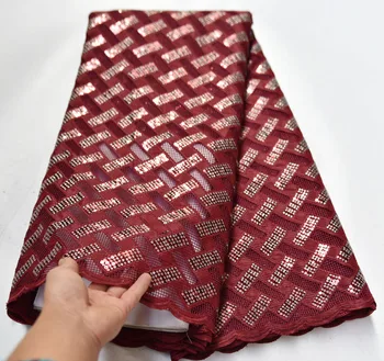 2019 Latest African Lace Fabric High Quality French Net Embroidery Dark red Sequins Tulle Lace Fabric For Nigerian Party Dress
2019 Latest African Lace Fabric High Quality French Net Embroidery Dark red Sequins Tulle Lace Fabric For Nigerian Party Dress