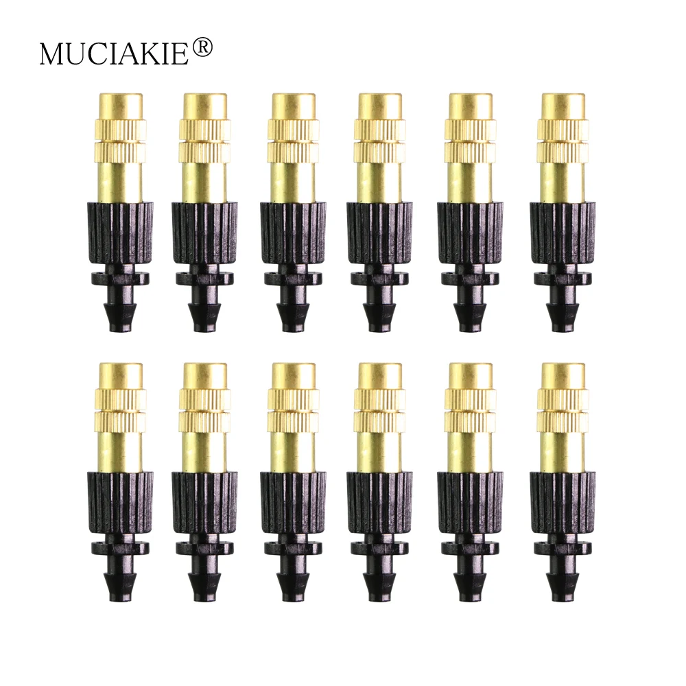 MUCIAKIE 15/30/50/100/200/300 Copper Atomizer with 1/4 Inch Barb Adjustable Misting Spray Nozzle Brass Fog Sprinklers Gardening
MUCIAKIE 15/30/50/100/200/300 Copper Atomizer with 1/4 Inch Barb Adjustable Misting Spray Nozzle Brass Fog Sprinklers Gardening