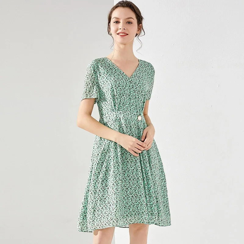 silk dresses women natural 2020 spring summer green floral A LINE office casual sexy beach dress fairy plus size high quality
silk dresses women natural 2020 spring summer green floral A LINE office casual sexy beach dress fairy plus size high quality