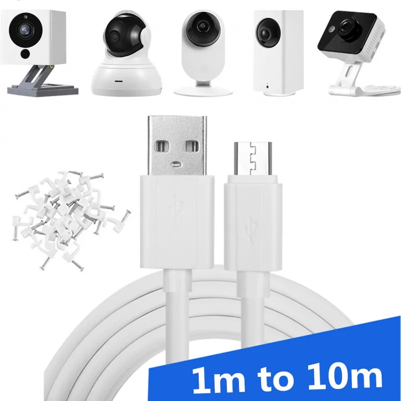 360 Xiaomimi, Xiaobai, Dafang Monitoring Smart Camera, Mobile Phone Power Supply and Android Data Wire Extended 3m 5m 10m cable
360 Xiaomimi, Xiaobai, Dafang Monitoring Smart Camera, Mobile Phone Power Supply and Android Data Wire Extended 3m 5m 10m cable