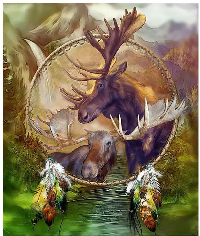 Moose Алмазная картина олень полная дрель животные Димонд вышивка искусство стразы