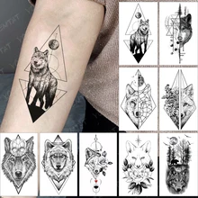 Waterproof Temporary Tattoo Sticker Triangle Line Wolf Skull Forest Lion Moon Flash Tatoo Fake Tatto For Body Art Women Men
Waterproof Temporary Tattoo Sticker Triangle Line Wolf Skull Forest Lion Moon Flash Tatoo Fake Tatto For Body Art Women Men