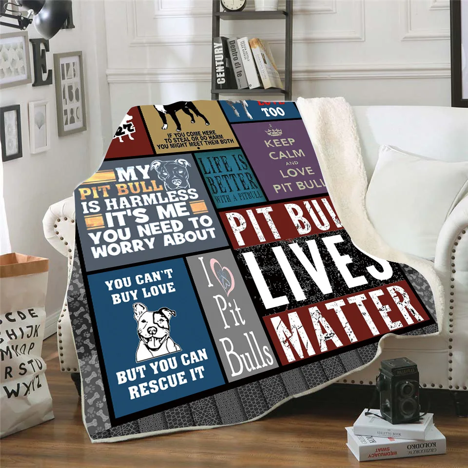 Pit Bull 3D Printed Fleece blanket for Picnic Thick Fashionable Bedspread Sherpa Throw Blanket Drop Shipping
Pit Bull 3D Printed Fleece blanket for Picnic Thick Fashionable Bedspread Sherpa Throw Blanket Drop Shipping