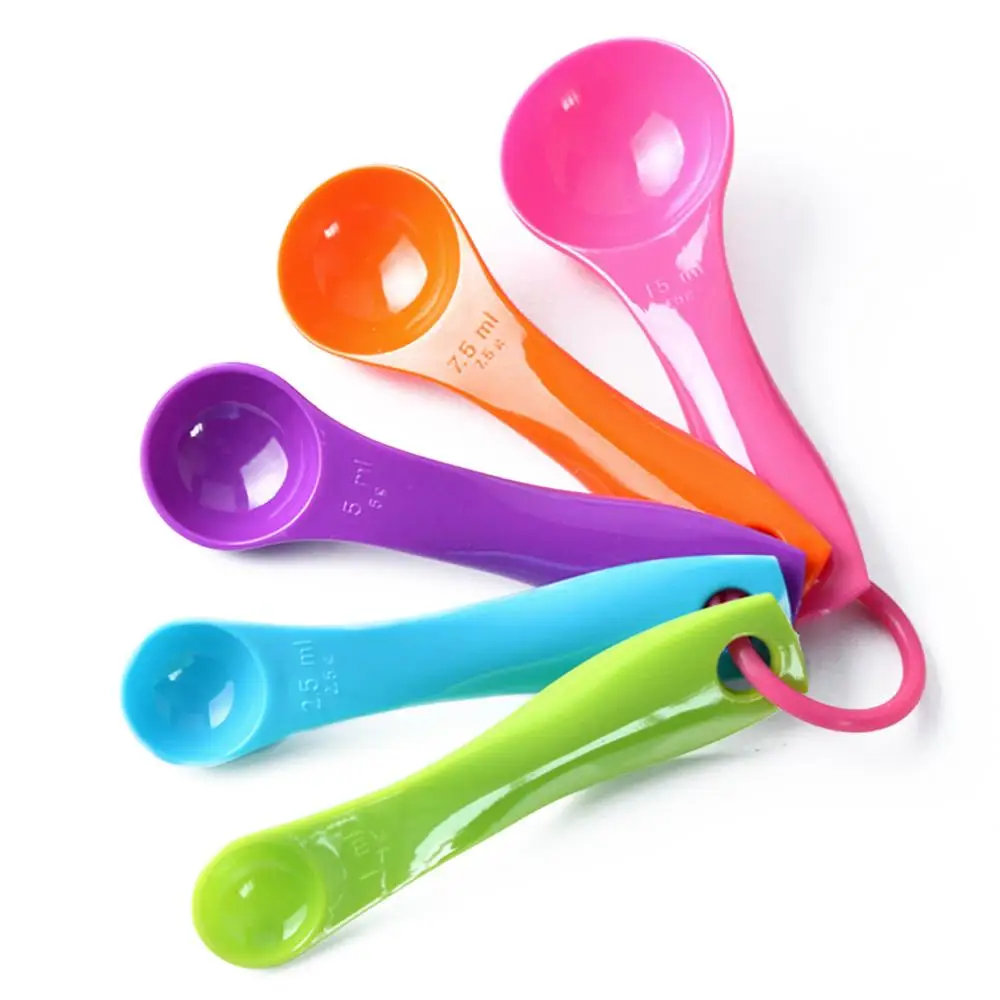5-piece Set Plastic Measuring Spoons Contains Teaspoons Tablespoons Mixed Color Baking Tool Kitchen Accessoriess
5-piece Set Plastic Measuring Spoons Contains Teaspoons Tablespoons Mixed Color Baking Tool Kitchen Accessoriess
