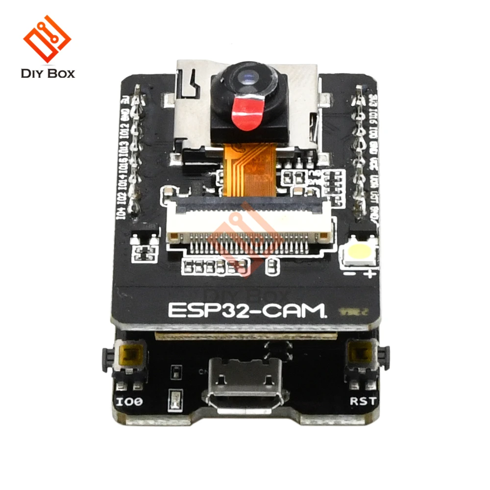 ESP32-CAM-MB WIFI Bluetooth Development Board OV2640 Camera Module MICRO USB interface CH340G USB to serial port auto download
ESP32-CAM-MB WIFI Bluetooth Development Board OV2640 Camera Module MICRO USB interface CH340G USB to serial port auto download