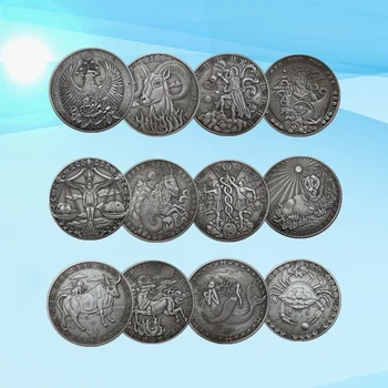 12pcs Retro Twelve Constellations Commemorative Coin Antique Embossment Coin Collection Arts Souvenir Gift Creative Toy
12pcs Retro Twelve Constellations Commemorative Coin Antique Embossment Coin Collection Arts Souvenir Gift Creative Toy