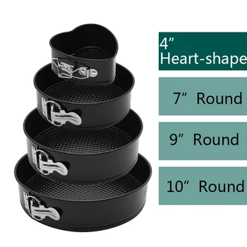 4Pcs/set Round Carbon Steel Baking Mold Non-stick Bakeware Heart Cake Baking Moulds Bulk Cakes Live Bottom Pull Buckle Tray
4Pcs/set Round Carbon Steel Baking Mold Non-stick Bakeware Heart Cake Baking Moulds Bulk Cakes Live Bottom Pull Buckle Tray