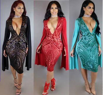 N303 speed sell pass hot style of Europe and the United States women's deep V sequined dresses a undertakes 
N303 speed sell pass hot style of Europe and the United States women's deep V sequined dresses a undertakes