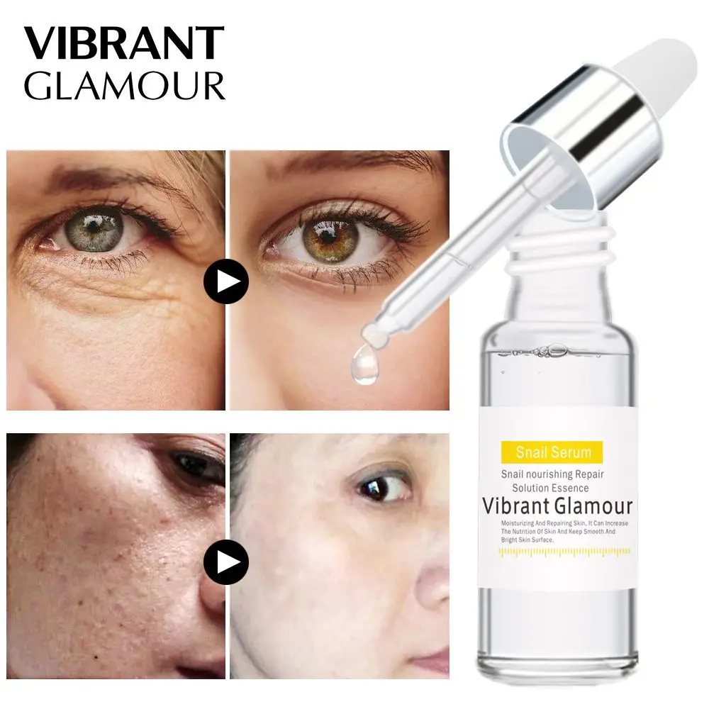 VIBRANT GLAMOUR Snail Essence Anti-wrinkle Face Serum Moisturizing Shrink Pore Whitening Repairing Skin Face Serum Skin Care
VIBRANT GLAMOUR Snail Essence Anti-wrinkle Face Serum Moisturizing Shrink Pore Whitening Repairing Skin Face Serum Skin Care