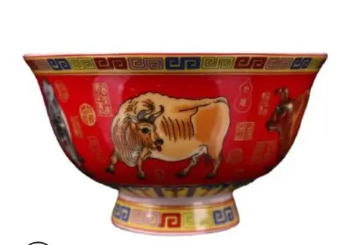 Do old antique porcelain painted porcelain crafts do old antique pastel five cattle pattern small bowl ornaments
Do old antique porcelain painted porcelain crafts do old antique pastel five cattle pattern small bowl ornaments
