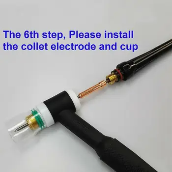 9pcs Kit For WP-17/18/26 TIG Welding Torch Stubby Gas Lens #12 Heat Glass Cup