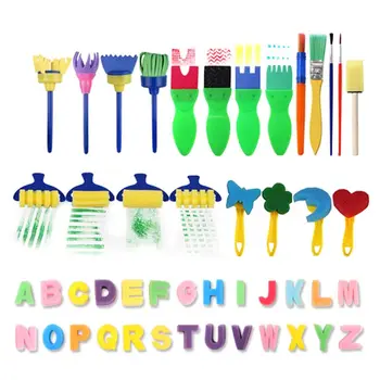 47pcs Kids Sponge Paint Brush Set Children Graffiti Art Drawing Painting Toy Early Learning School Stationery Supplies
47pcs Kids Sponge Paint Brush Set Children Graffiti Art Drawing Painting Toy Early Learning School Stationery Supplies