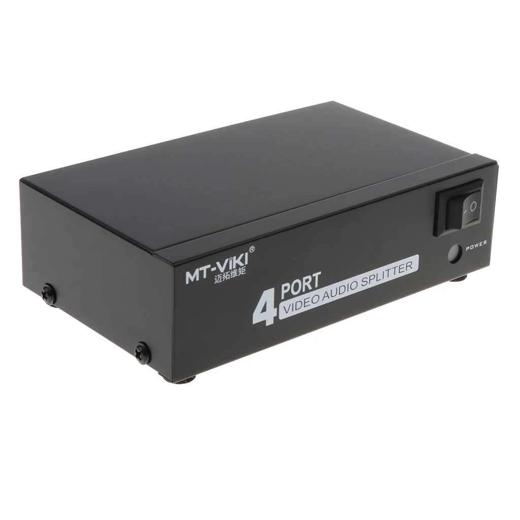 4Port AV Switch 3 RCA Splitter Adapter 1 Input 4 Output L/R Audio Video Switcher Selector Box US
4Port AV Switch 3 RCA Splitter Adapter 1 Input 4 Output L/R Audio Video Switcher Selector Box US