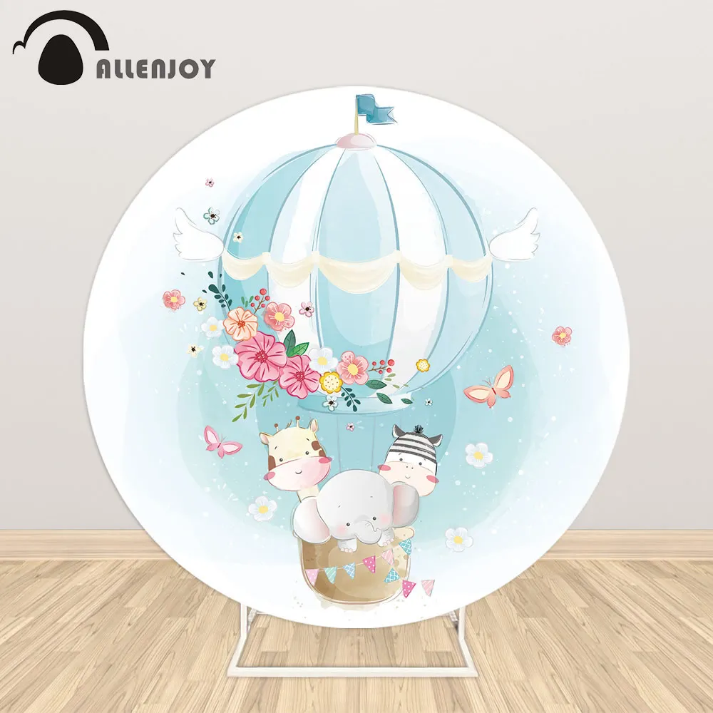 Allenjoy Round Background Circle Backdrops Covers Little Elephant Giraffe Zebra Hot Air Balloon Baptism Birthday Party Wallpaper
Allenjoy Round Background Circle Backdrops Covers Little Elephant Giraffe Zebra Hot Air Balloon Baptism Birthday Party Wallpaper