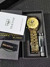 NEKTOM-Reloj de pulsera informal de acero inoxidable para hombre, cronógrafo de negocios de lujo, regalo, 2021