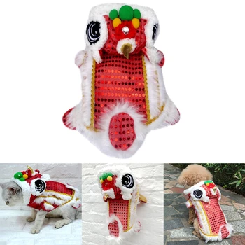 Funny Dog Clothes New Year's Pet Chinese Costume Dance Lion Dog Clothes Festival Clothes pets cat and dog warm coat
Funny Dog Clothes New Year's Pet Chinese Costume Dance Lion Dog Clothes Festival Clothes pets cat and dog warm coat