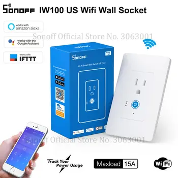 SONOFF IW100 US Wifi Wall Socket Plug 15A 1800W Smart Power Monitoring Wall Switch APP Voice LAN Remote Control Works With Alexa
SONOFF IW100 US Wifi Wall Socket Plug 15A 1800W Smart Power Monitoring Wall Switch APP Voice LAN Remote Control Works With Alexa
