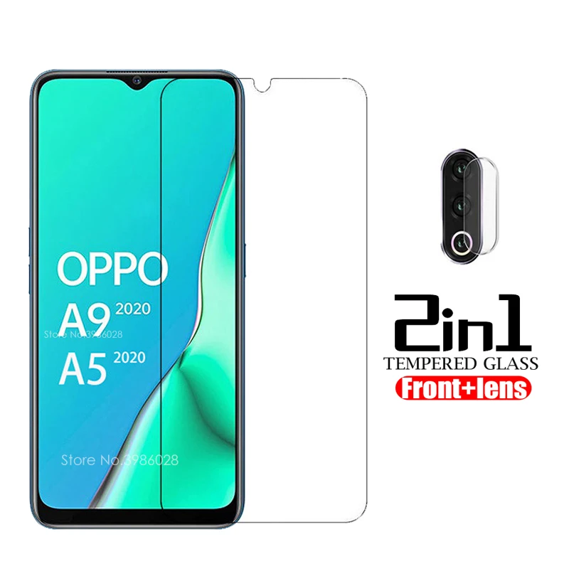 Закаленное стекло для объектива камеры 2 в 1 Защитное OPPO A9 2020 A5 opp o a9 a5 6 5 дюйма A 9 5A