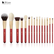 Ducare 15 pçs pincéis de maquiagem conjunto cabelo natural compõem escovas fundação pó sombra escova mais baixo preço para 11.11 grande venda(China)