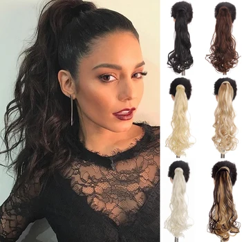 DIANQI long curly wrap around clip in synthetic heat resistant ponytail hair extension pony tail fake hair
DIANQI long curly wrap around clip in synthetic heat resistant ponytail hair extension pony tail fake hair