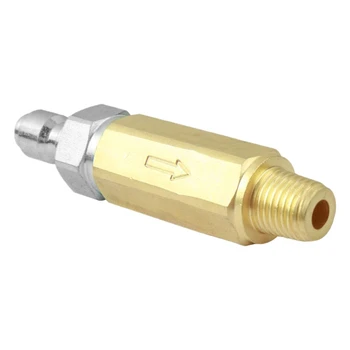 Brass High Pressure Washer Nozzle Filter, 1/4 Inch Quick Connector Inlet with NPT 1/4 Inch Threaded Outlet, 5000 PSI
Brass High Pressure Washer Nozzle Filter, 1/4 Inch Quick Connector Inlet with NPT 1/4 Inch Threaded Outlet, 5000 PSI