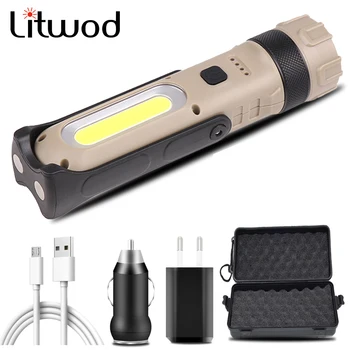 CREE XM-L2 U3 Working LED Flashlight COB Lamp 3 Modes Power Bank Built in USB Rechargeable Battery Torch Tail Magnet for Camping
CREE XM-L2 U3 Working LED Flashlight COB Lamp 3 Modes Power Bank Built in USB Rechargeable Battery Torch Tail Magnet for Camping