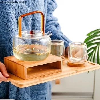 Afternoon Tea Glass Cooking Teapot High Temperature Resistant Teapot Kettle Chinese Health Pot Lifting Beam Pot Tea Set Suit
Afternoon Tea Glass Cooking Teapot High Temperature Resistant Teapot Kettle Chinese Health Pot Lifting Beam Pot Tea Set Suit