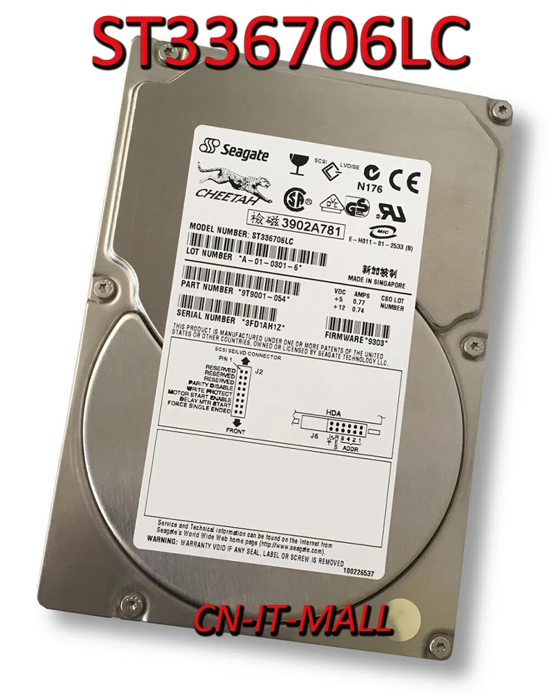 Жесткий диск Seagate Cheetah ST336706LC 36 ГБ 10000 об/мин Ultra160 80 Pin SCSI | Компьютеры и офис