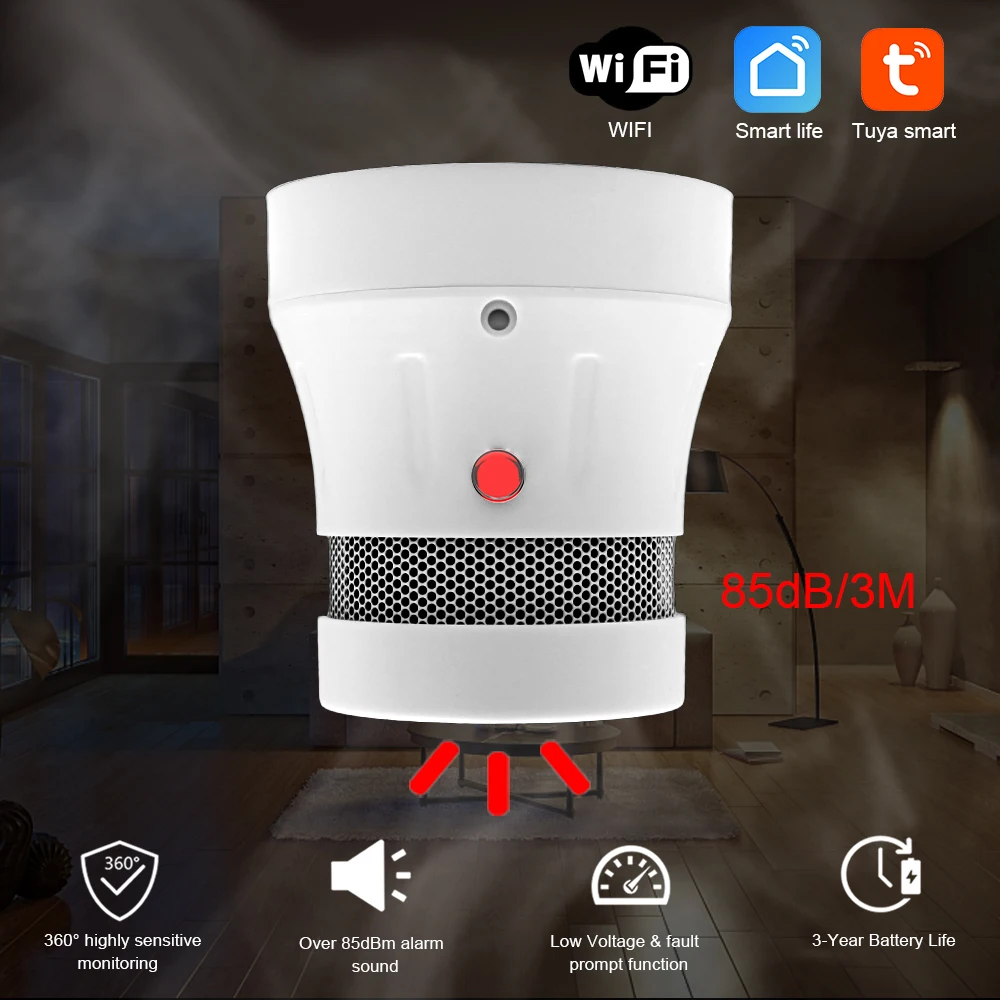 CPVan 5PCS Wifi Fire Alarm Tuya APP Connection WiFi Smoke Detector TUV/CE Certified EN14604 Listed Fire Detector Include Battery
CPVan 5PCS Wifi Fire Alarm Tuya APP Connection WiFi Smoke Detector TUV/CE Certified EN14604 Listed Fire Detector Include Battery
