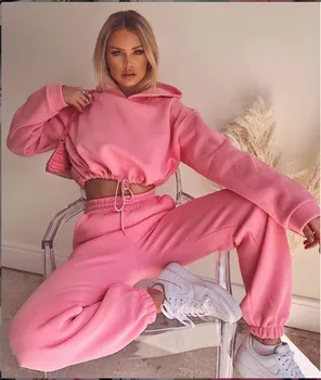Spring Autumn Tracksuit Two Piece Set Women Hooded Solid Color Crop Top And Pants Suits Casual Fashion Streetwear Sports Outfits
Spring Autumn Tracksuit Two Piece Set Women Hooded Solid Color Crop Top And Pants Suits Casual Fashion Streetwear Sports Outfits