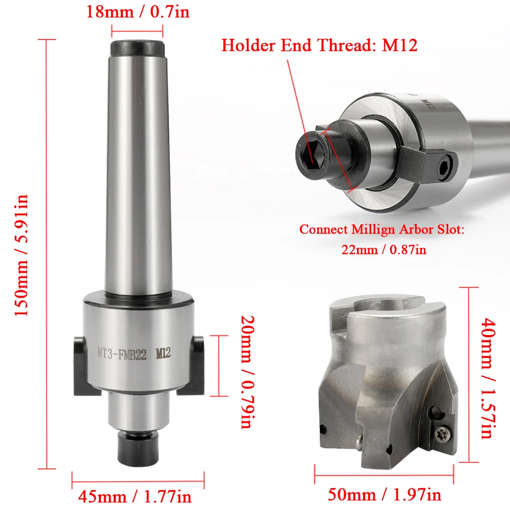Hot New MT3-FMB22 M12 Metal Accuracy CNC Machine Tool Holder Face Mill Arbor 10PCS Carbide Insets Turning Tool lathe tools
Hot New MT3-FMB22 M12 Metal Accuracy CNC Machine Tool Holder Face Mill Arbor 10PCS Carbide Insets Turning Tool lathe tools