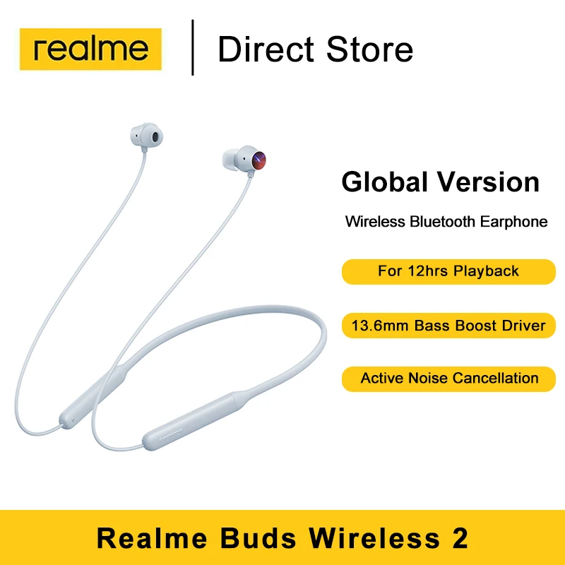 Фото Беспроводные наушники Realme Buds Wireless 2 активное шумоподавление LDAC Hi-Res звук 13 6 мм