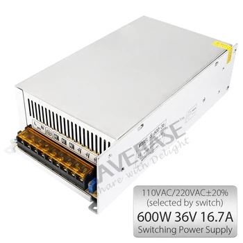 SAVEBASE S-600W-36 Switch Power Supply Chager CCTV& LED Device & CNC Stepper Driver 230V
SAVEBASE S-600W-36 Switch Power Supply Chager CCTV& LED Device & CNC Stepper Driver 230V