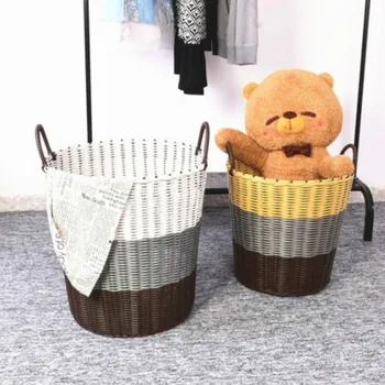 Foldable Plastic Rattan Laundry Storage Basket Kid Toy Organizer Large Washing Dirty Clothes Basket Home Sundries Storage Barrel
Foldable Plastic Rattan Laundry Storage Basket Kid Toy Organizer Large Washing Dirty Clothes Basket Home Sundries Storage Barrel