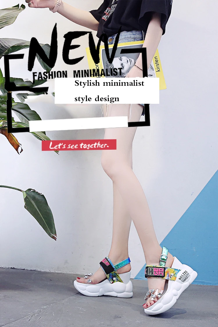 colourful platform sandals