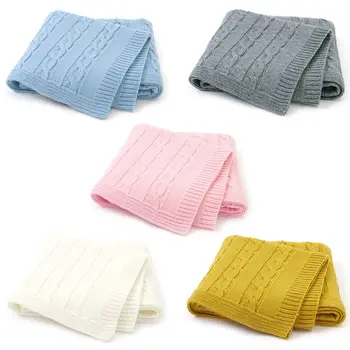 100x80cm Newborn Baby Knitted Solid Color Sleeping Bed Stroller Blanket Cover Soft Swaddle Wrap
100x80cm Newborn Baby Knitted Solid Color Sleeping Bed Stroller Blanket Cover Soft Swaddle Wrap