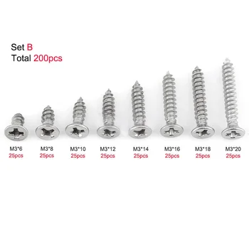 Manual Stainless Steel Cross Assortment Flat Head Multifunction Repair Professional Home Self-tapping Screw Set 
Manual Stainless Steel Cross Assortment Flat Head Multifunction Repair Professional Home Self-tapping Screw Set