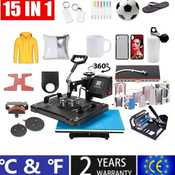 15 In 1 Double Display Sublimation Heat Press Machine T Shirt Heat Transfer Printer For Mug/Cap/Shoe/Pen/Football/Bottle
15 In 1 Double Display Sublimation Heat Press Machine T Shirt Heat Transfer Printer For Mug/Cap/Shoe/Pen/Football/Bottle