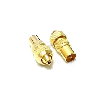 5 pcs Goldplated TV Aerial Male Connectors -Coaxial/Coax RF Coaxial Cable Plug Adapter
5 pcs Goldplated TV Aerial Male Connectors -Coaxial/Coax RF Coaxial Cable Plug Adapter