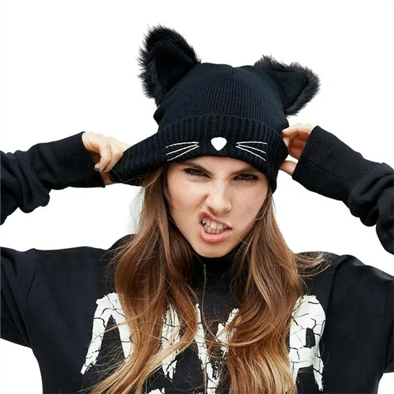Causal Winter Hats Women Cat Ear Keep Warm Manual Wool Knitted Earmuffs Soft Hats Girls Beanie Crochet Caps High Quality Female
Causal Winter Hats Women Cat Ear Keep Warm Manual Wool Knitted Earmuffs Soft Hats Girls Beanie Crochet Caps High Quality Female