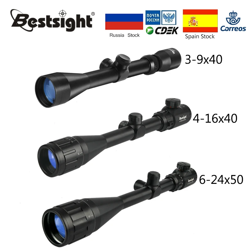 

Bestsight 3-9x40 Hunting Scopes 4-16x40 Optics Rifle Scopes 6-24x50 Tactical Riflescope Airsoft Air Guns Sniper Rifle Scope