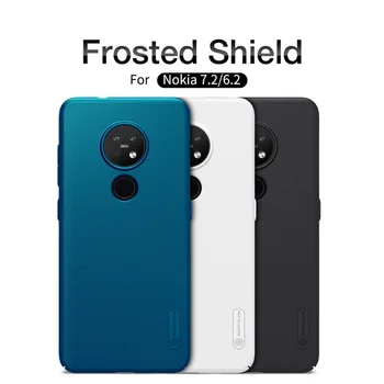 

Cover For Nokia 7.2 Nokia 6.2 Case Nillkin Super Frosted Shield Hard PC Black Back Cover Phone protector Case For Nokia7.2
